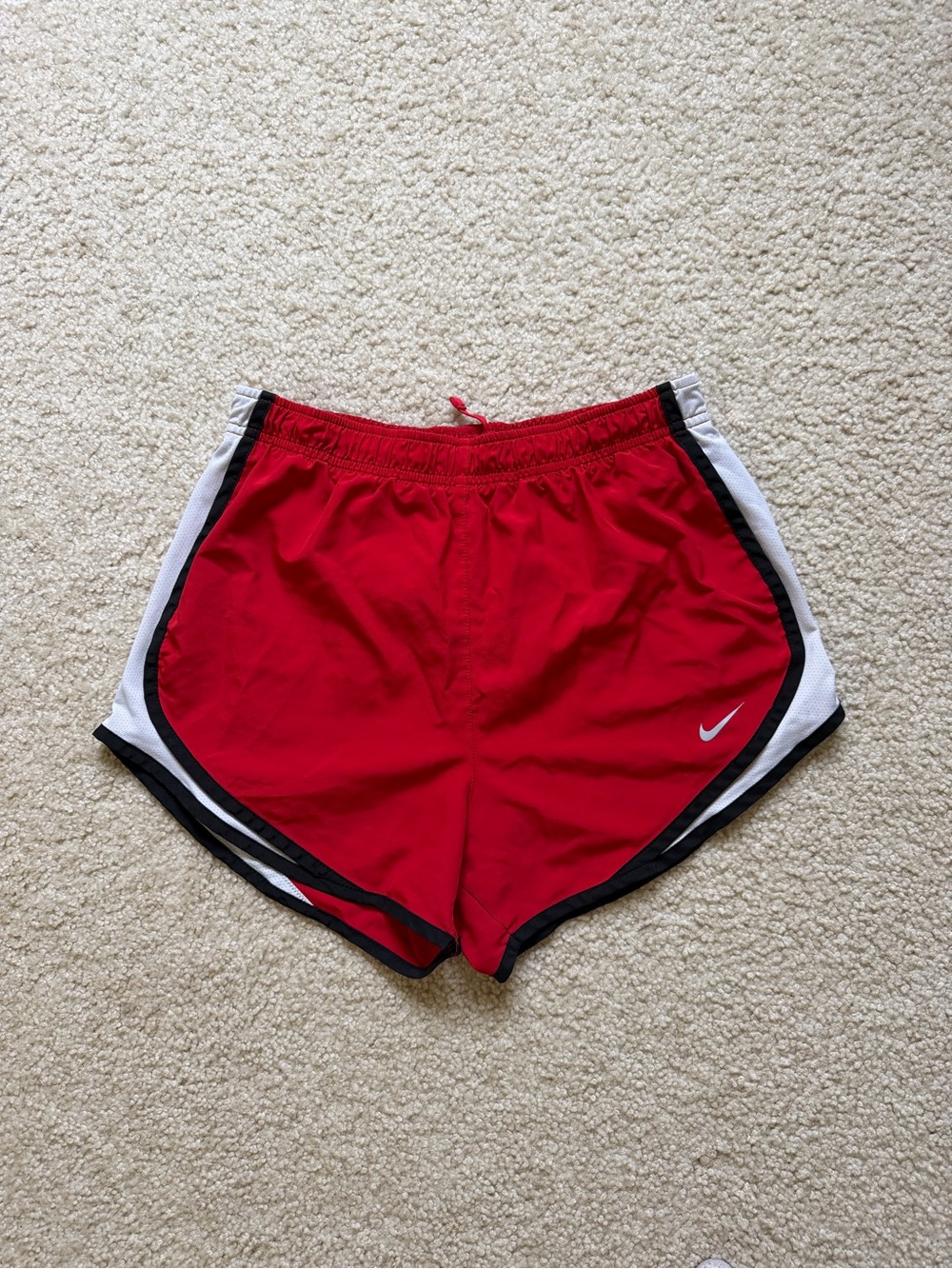 Nike Women’s Red Running Shorts with Contrast Trim❤️